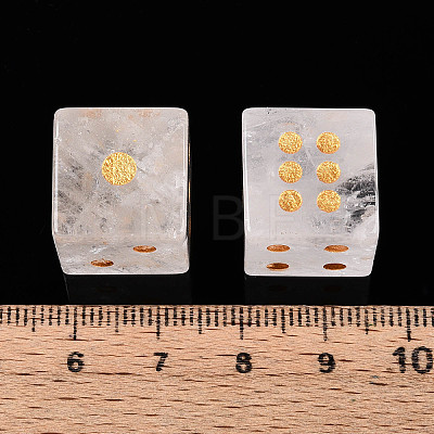 Natural Quartz Crystal Carved Cube Dice T144-07D-1