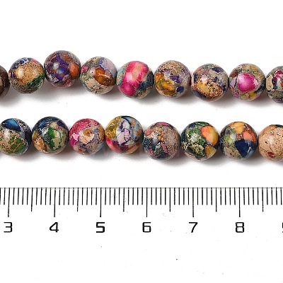 Dyed Natural Regalite/Imperial Jasper/Sea Sediment Jasper Beads Strands X-G-B124-C01-19-1