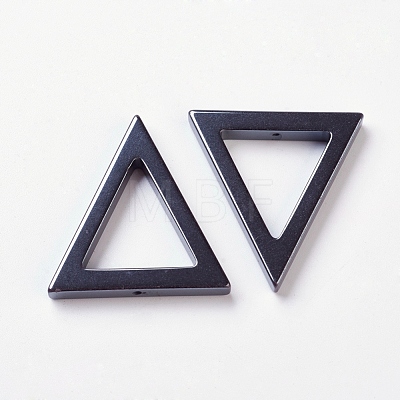 Valentines Day Gift Ideas for Boyfriend Non-Magnetic Synthetic Hematite Triangle Pendants X-IMP001-1