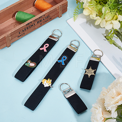 4Pcs 4 Styles Felt Keychain Clasps FIND-GF0009-67-1