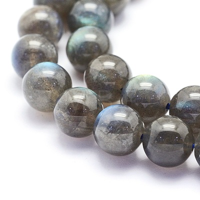 Natural Labradorite Beads Strands G-O166-08-10mm-1