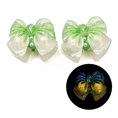 Luminous Opaque Resin & Rhinestone & Polymer Clay Beads RE-CBA1913-02B-1