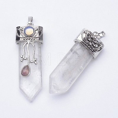 Natural Quartz Crystal Big Pointed Pendants G-F340-05D-1