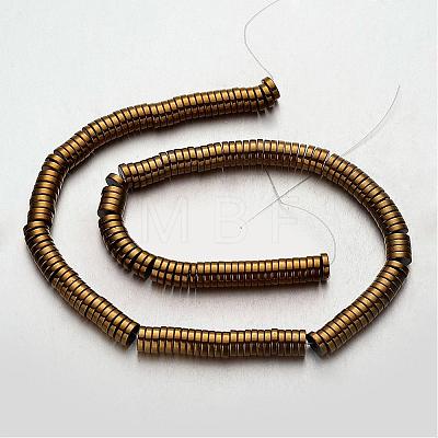 Electroplate Non-magnetic Synthetic Hematite Beads Strands G-F300-17C-03-1