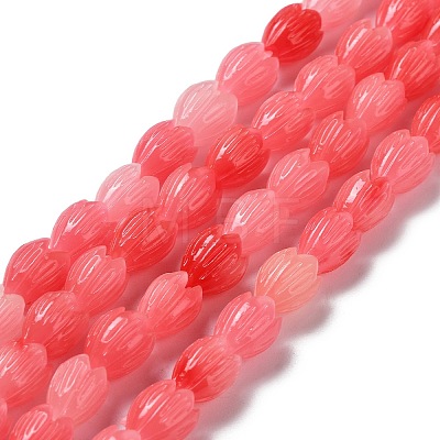 Synthetic Coral Beads Strands G-Q1007-01B-01-1