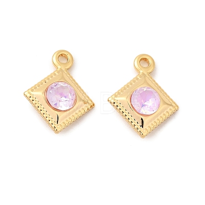 Brass Glass Charms KK-P340-08G-02-1