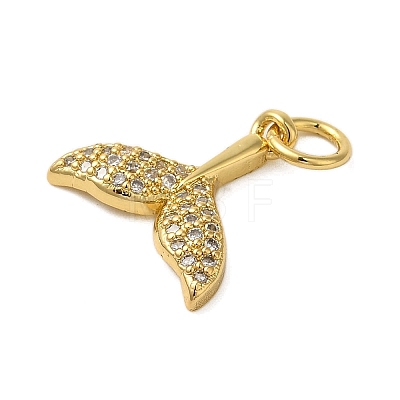 Rack Plating Brass Micro Pave Cubic Zirconia Charms KK-P279-24G-1