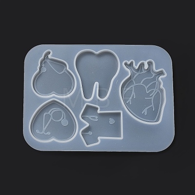 Medical Theme DIY Silicone Badge Reel Ornament Molds DIY-G079-05A-1