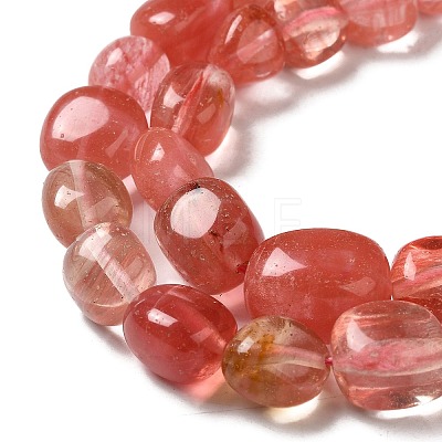 Cherry Quartz Glass Beads Strands G-A247-06-1-1
