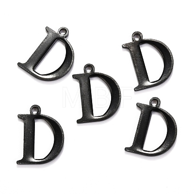 304 Stainless Steel Alphabet Charms STAS-H122-D-EB-1