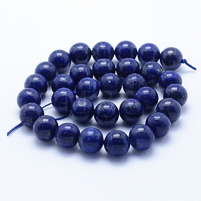 Natural Lapis Lazuli Beads Strands G-P342-01-12mm-AB-1