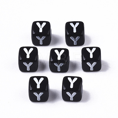 Opaque Acrylic Beads LS-SACR-N002-01Y-1
