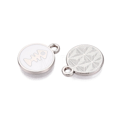 Rack Plating Alloy Enamel Pendants ENAM-N070-01A-01P-01-1