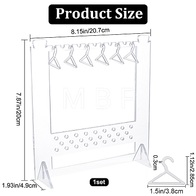 Acrylic Earring Display Stands EDIS-WH0029-86-1