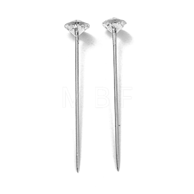 50Pcs Crystal Head Steel Sewing Craft Positioning Needles TOOL-NH0001-03A-1