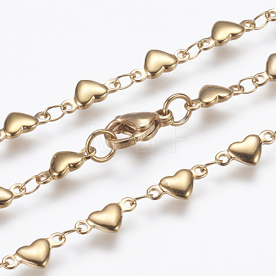 304 Stainless Steel Chain Necklaces X-STAS-P164-21G-1