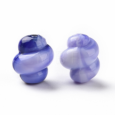 Two Tone Opaque Acrylic Beads OACR-P013-31C-1