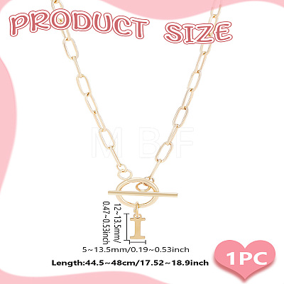 304 Stainless Steel Letter Pendant Necklaces NJEW-LP0001-52I-G-1