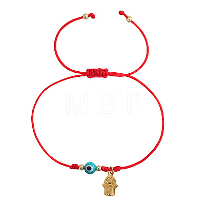Glass Evil Eye Beaded Braided Bracelets ID6668-2-1