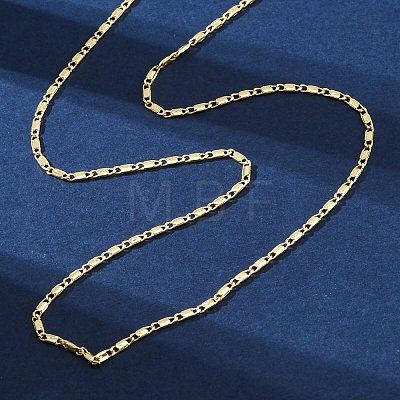 Brass Link Chain Necklaces for Women NJEW-D302-12G-1