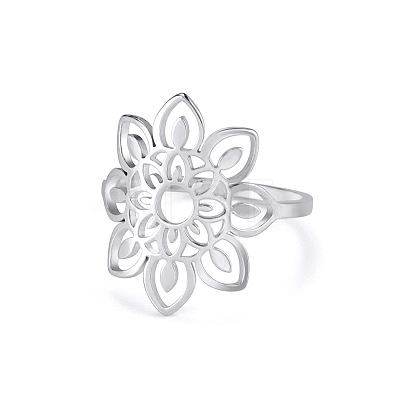 Bohemian Style 304 Stainless Steel Finger Rings for Women FS-WGCEB2E-02-1