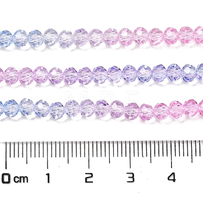 Transparent Painted Glass Beads Strands X1-DGLA-A034-T4mm-A08-1