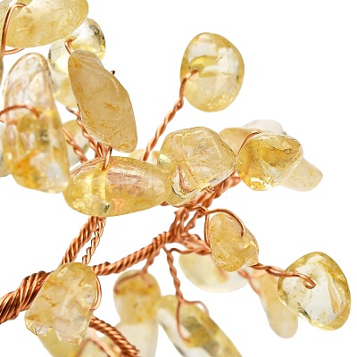 Heated Natural Citrine Chips Tree of Life Display Decorations GG-CBACC2B-01A-1
