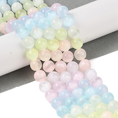 Macaron Color Natural Selenite Beads Strands G-C142-01B-10-1