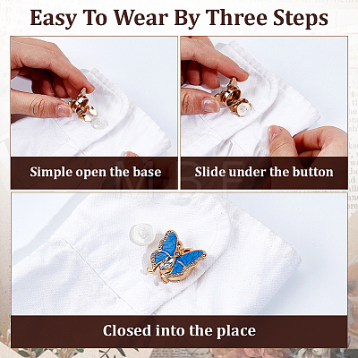 6Pcs 3 Colors Alloy Rhinestone Cufflinks BUTT-ME0001-52-1