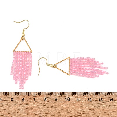Glass Beaded Dangle Earrings EJEW-MZ00749-02-1