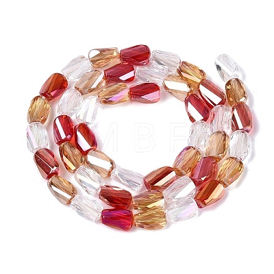 Electroplate Transparent Glass Beads Strands EGLA-N022-10A-C01-1