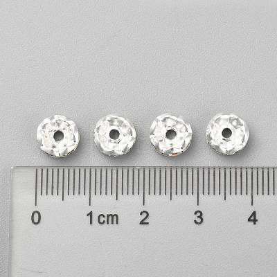 Iron Rhinestone Spacer Beads RB-A008-8MM-S-1