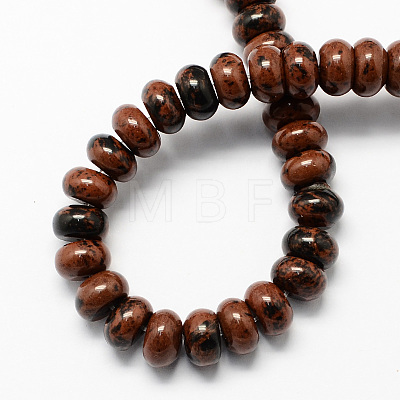 Natural Mahogany Obsidian Beads Strands G-S105-8mm-08-1