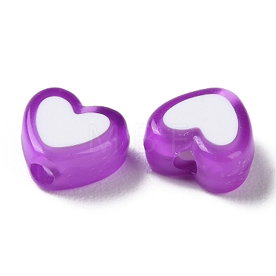 Heart Acrylic Beads TACR-S117-04A-1