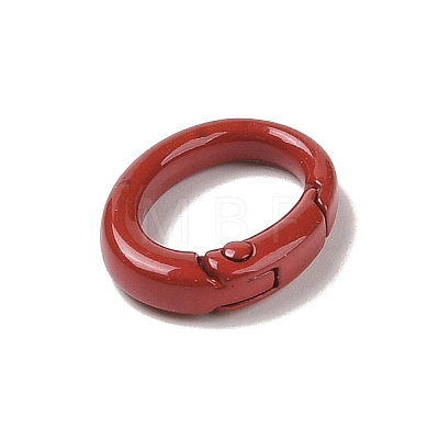 Spray Painted Alloy Spring Gate Rings AJEW-C035-01I-1