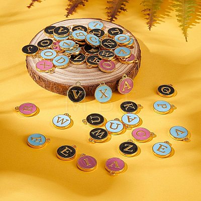 Golden Plated Alloy Enamel Charms ENAM-SZ0001-05G-1