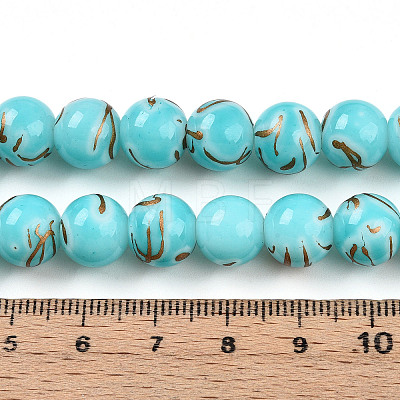 Baking Paint Glass Beads X1-DGLA-N010-10mm-03-1