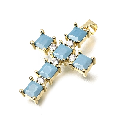 Brass Pave Cubic Zirconia Pendants CU-CBAE7DF-11G-C05-1