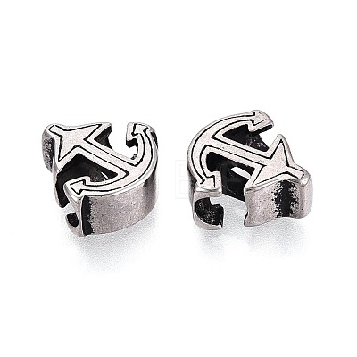 304 Stainless Steel European Style Large Hole Beads STAS-T072-122AS-1