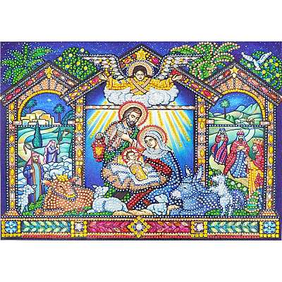 Religion Human Pattern DIY Diamond Painting Kits DIAM-PW0010-49A-38-1