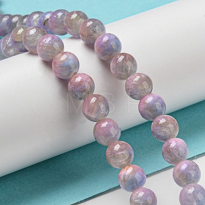Dyed Natural White Jade Beads Strands G-F764-01E-1