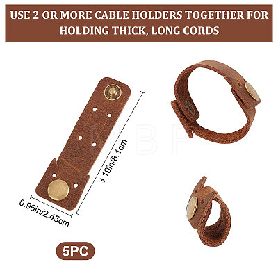 Cat-shaped Imitation Leather Cable Keepers AJEW-WH0299-53-1