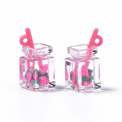 Imitation Drink Resin Pendants LS-CRES-S359-32H-1
