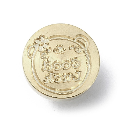 Good Luck Wax Seal Brass Stamp Heads AJEW-M038-01A-G-1