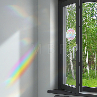 Gorgecraft 2Pcs 2 Styles PET Rainbow Window Clings Stickers DIY-GF0007-64-1