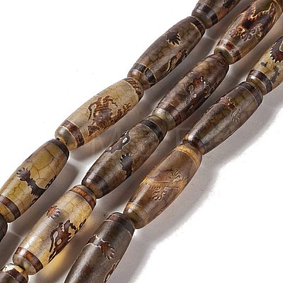 Tibetan Style dZi Beads Strands G-A024-01X-1