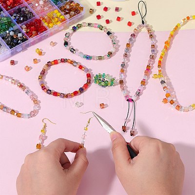 2 Bags Imitation Artificial Crystal Glass Beads GLAA-SZ0001-95C-03-1