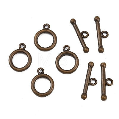 Brass Toggle Clasps KK-P141-01AB-1