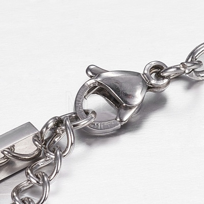 304 Stainless Steel Link Bracelets X-STAS-F025-11-1