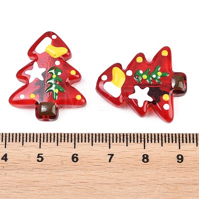 Christmas Theme Handmade Lampwork Beads LAMP-I027-07R-1-1